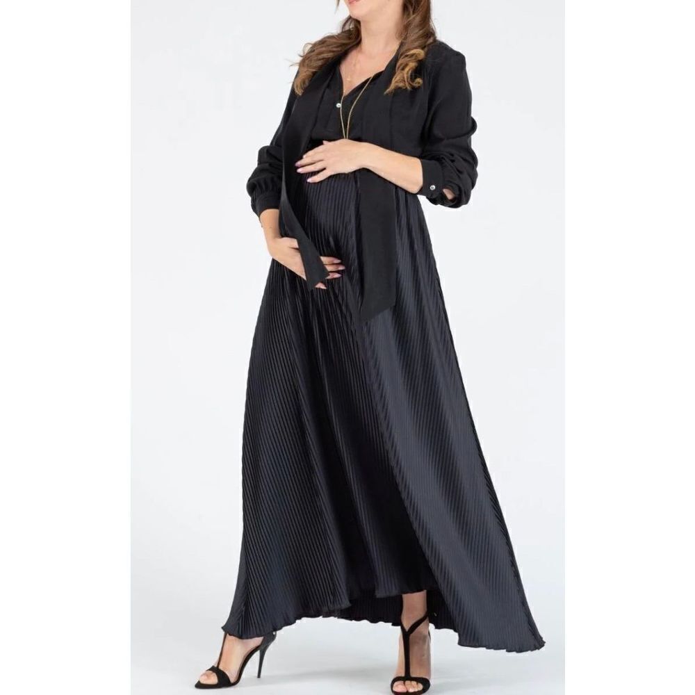 Cache Coeur Classy Long Pleated Maxi Bardot black size XL